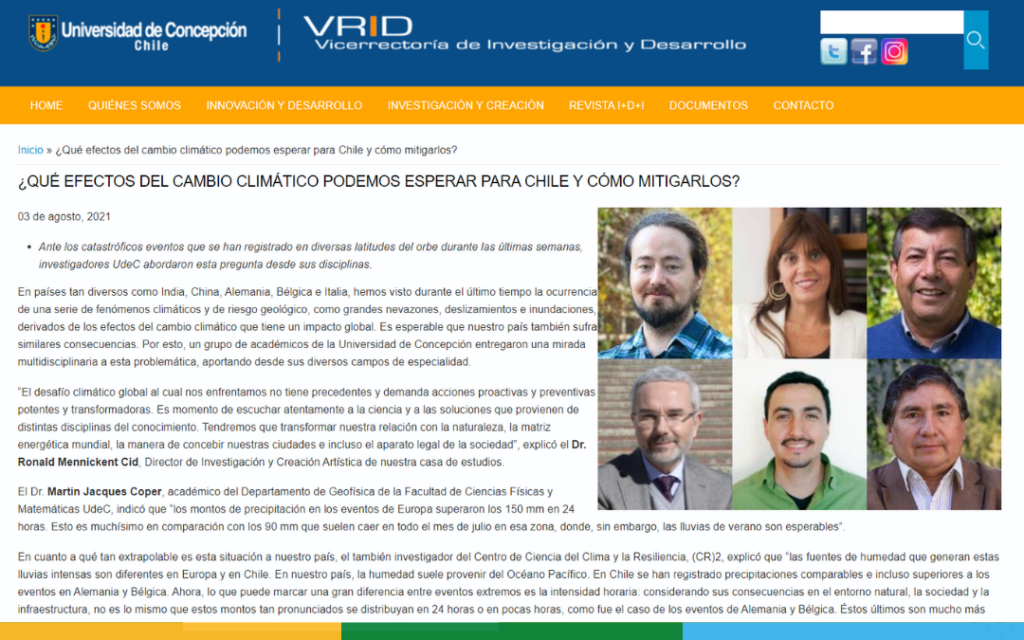 Entrevista: ¿Qué efectos del cambio climático podemos esperar para Chile y cómo podemos mitigarlos?