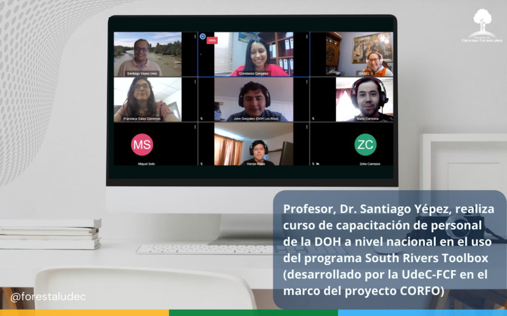 Profesor Santiago Yépez realiza formación online sobre uso del programa South Rivers Toolbox