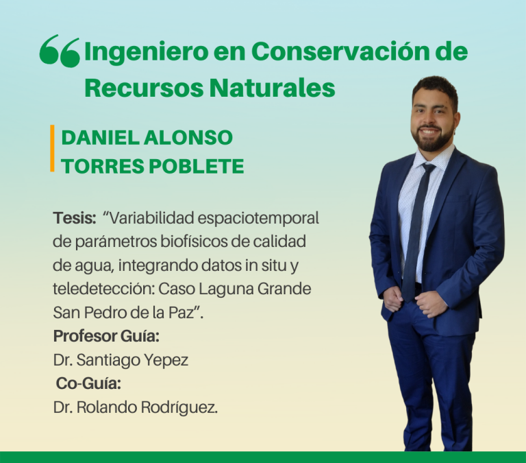 El Sr. Daniel Alonso Torres Poblete es nuestro nuevo Ingeniero en Conservación de Recursos Naturales