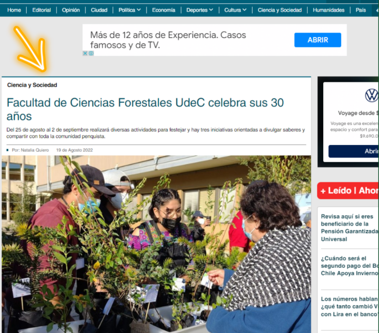 Diario Concepción: Facultad de Ciencias Forestales UdeC celebra sus 30 años