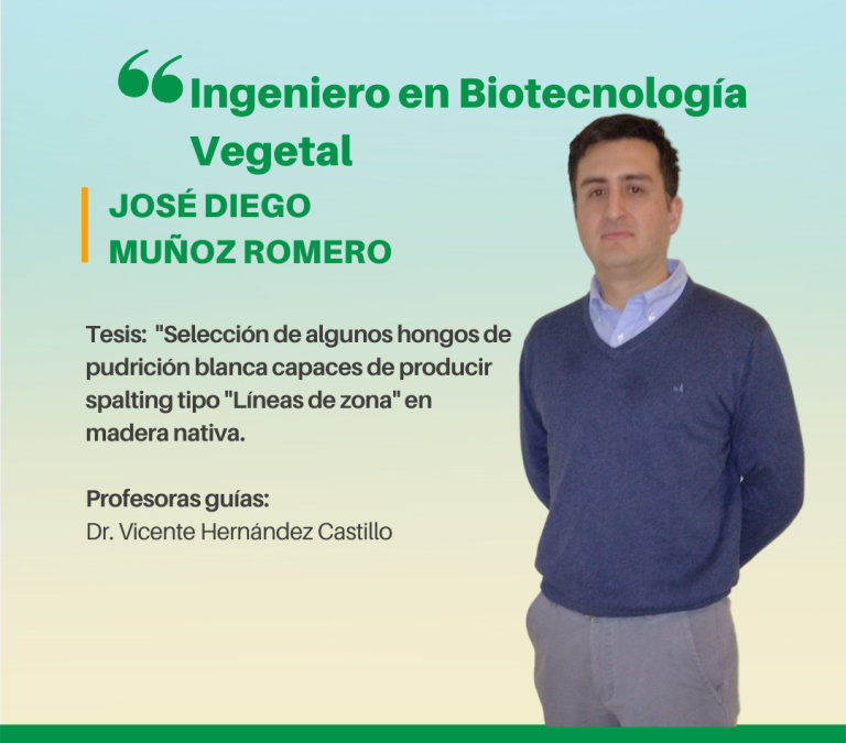 El Sr. José Diego Muñoz Romero es nuestro nuevo Ingeniero en Biotecnología Vegetal