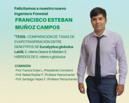 El Sr. Francisco Esteban Muñoz Campos es nuestro nuevo Ingeniero Forestal
