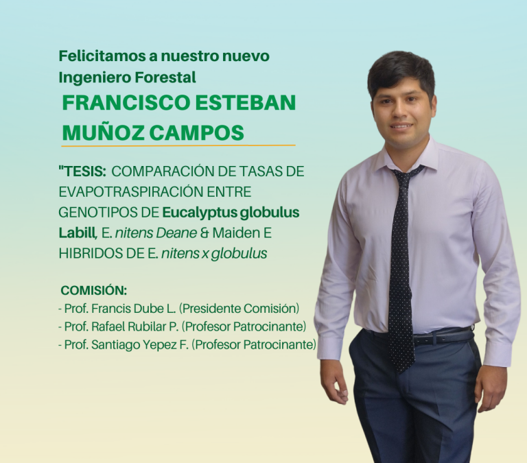 El Sr. Francisco Esteban Muñoz Campos es nuestro nuevo Ingeniero Forestal