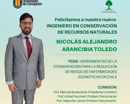 Nicolás Alejandro Arancibia Toledo es nuestro nuevo Ingeniero en Conservación de Recursos Naturales.