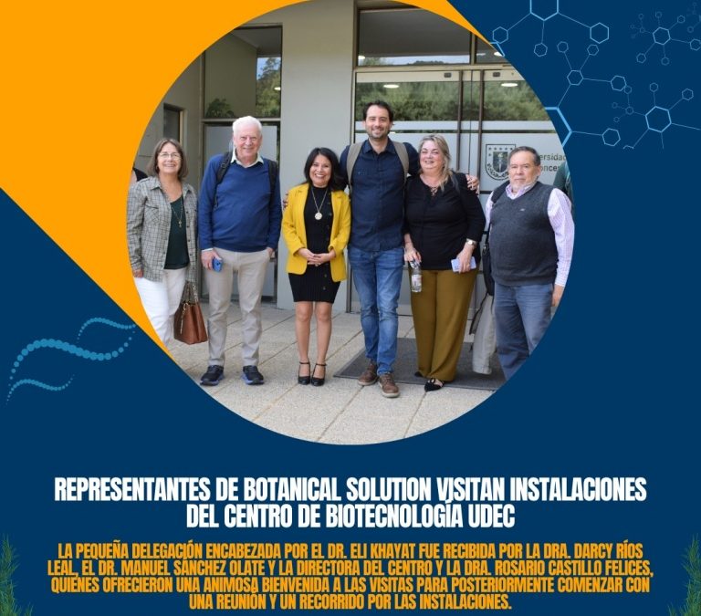 Delegación de la empresa Botanical Solution visitó Centro de Biotecnología junto a docentes de la Facultad.