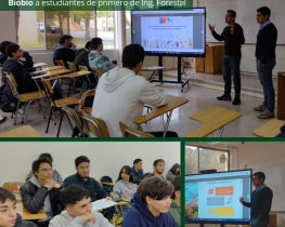 Charla del Dir. Reg. de CONAF Rodrigo Jara a estudiantes de primero de Ing. Forestal