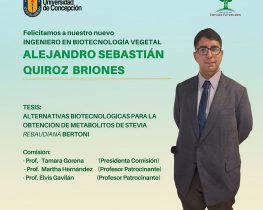 Alejandro Sebastián Quiroz Briones es nuestro nuevo Ingeniero en Biotecnología Vegetal, UdeC